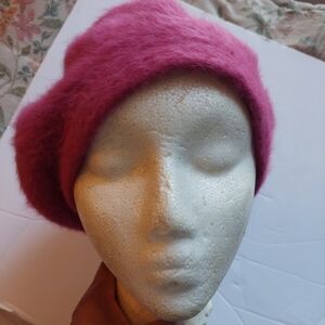 Vintage* Alia Pink Angora Tam